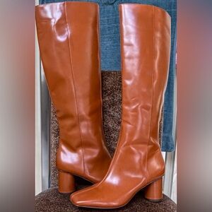 J Crew Elegant Caramel Over the Knee Boots